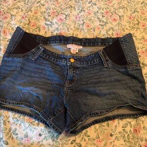 Isabel Maternity by Ingrid & Isabel Denim Blue Shorts